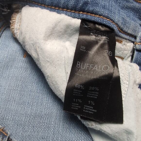 Buffalo David Bitton Jeans Women 26 Blue Mid Rise Cropped Stretch Preppy Denim - Picture 5 of 10